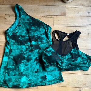 Lululemon Matching Off the Shoulder Tank Top and Sports Bra